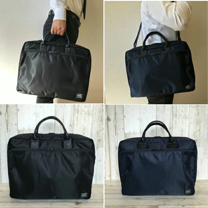 PORTER タイム 2way ブリーフケース　黒 PORTER】TIME/タイム 2WAYブリーフケース〈吉田カバン正規取扱店