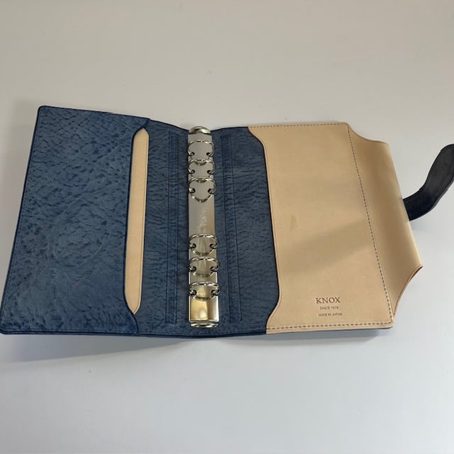 KNOX】N/PEARCE /エヌピアス(ブルー×ナチュラル)システム手帳 KNOX】N/PEARCE /エヌピアス(ブルー×ナチュラル)システム手帳