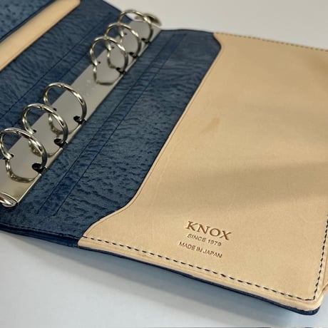 【KNOX】N/PEARCE /エヌピアス（ブルー×ナチュラル）システム手帳 バイブルサイズ