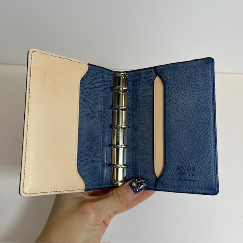 KNOX】N/PEARCE /エヌピアス（ブルー×ナチュラル）システム手帳 ミニ5