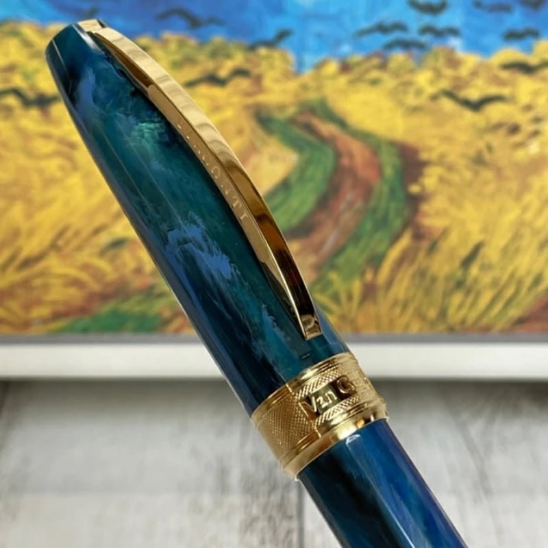 【美品】VISCONTI　ヴァン・ゴッホ万年筆　荒れ模様の空の麦畑 美品】VISCONTI ヴァン・ゴッホ万年筆 荒れ模様の空の麦畑 【公式通販】