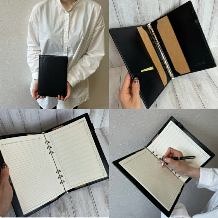 Davinci】Olive leather/オリーブレザー システム手帳 A5サイズ | ぶ
