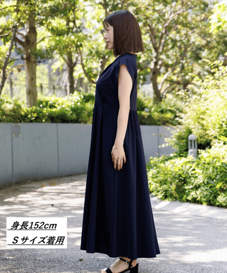 【洗える・シワになりにくい・吸水速乾】カシュクールワンピース