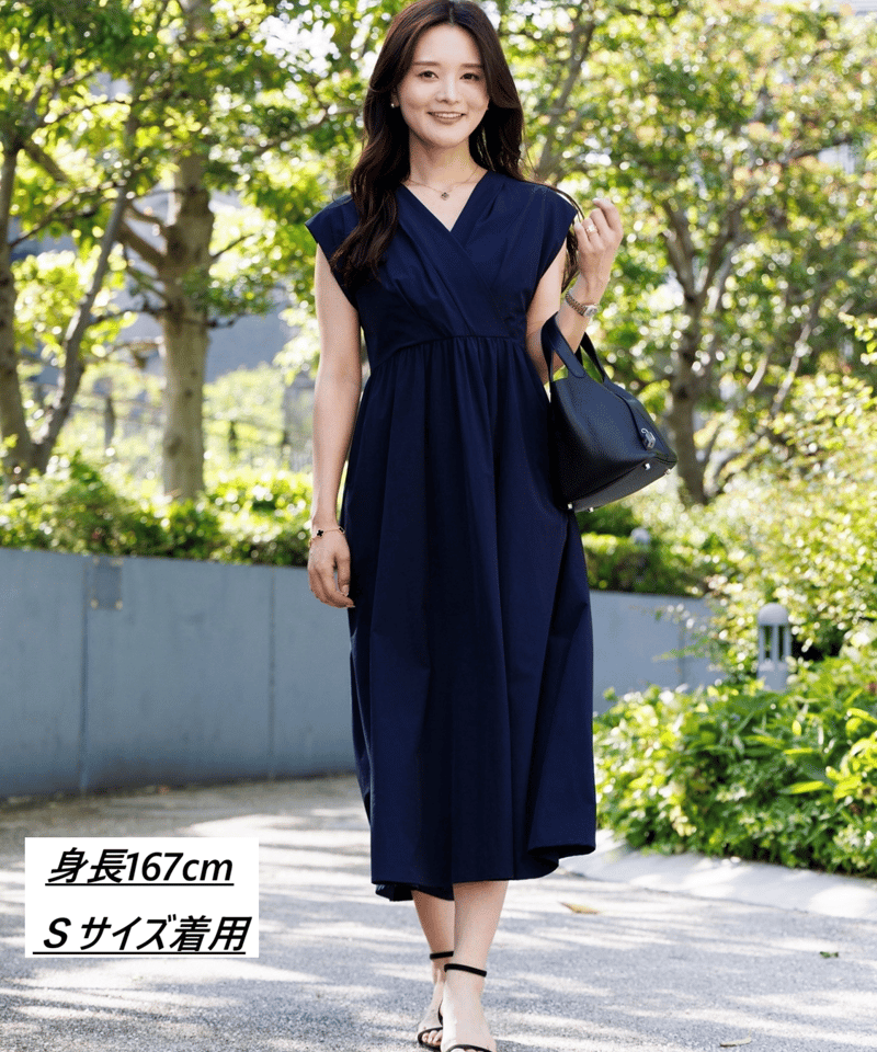 【定価】30450円　❤️新品❤️23区 カシュクールワンピース サイズ40 洗える・シワになりにくい・吸水速乾】カシュクールワンピース | HELLO