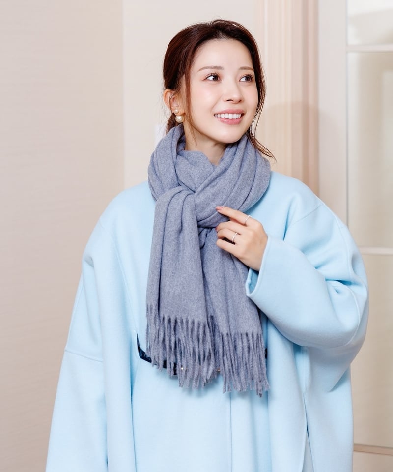 TOMORROWLAND 大判 ストール 青系 カシミヤ TOMORROWLAND