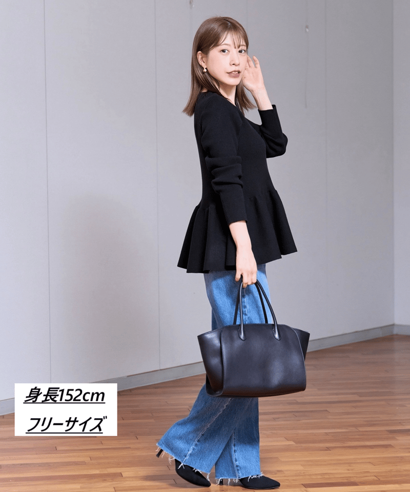 洗える】ペプラム切替リブニット | HELLO BY FUMIO KANAGAWA