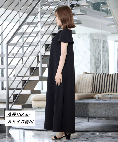 【洗える・ドライタッチ・透けない】ポンチケープＴシャツワンピース・6/19(金)20:00発売開始