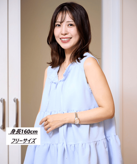 【洗える・シワになりにくい】前後2WAYサッカーペプラムノースリーブブラウス・6/19(金)20:00発売開始