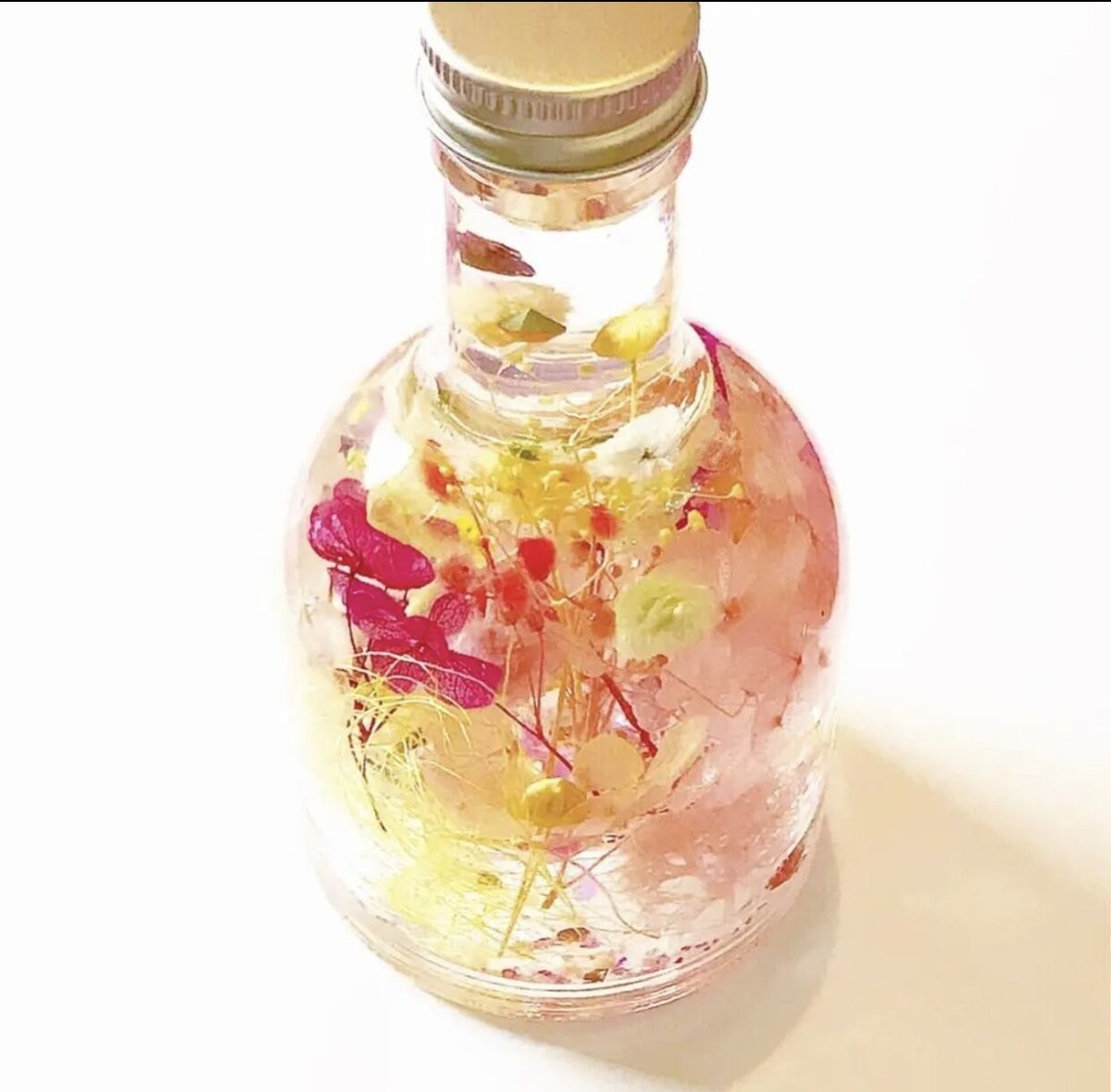 春花の森』プリザーブドフラワーとクリスタルのメルヘンハーバリウム