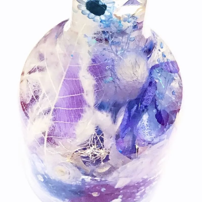 オーロラの森』プリザーブドフラワーとクリスタルのメルヘンハー