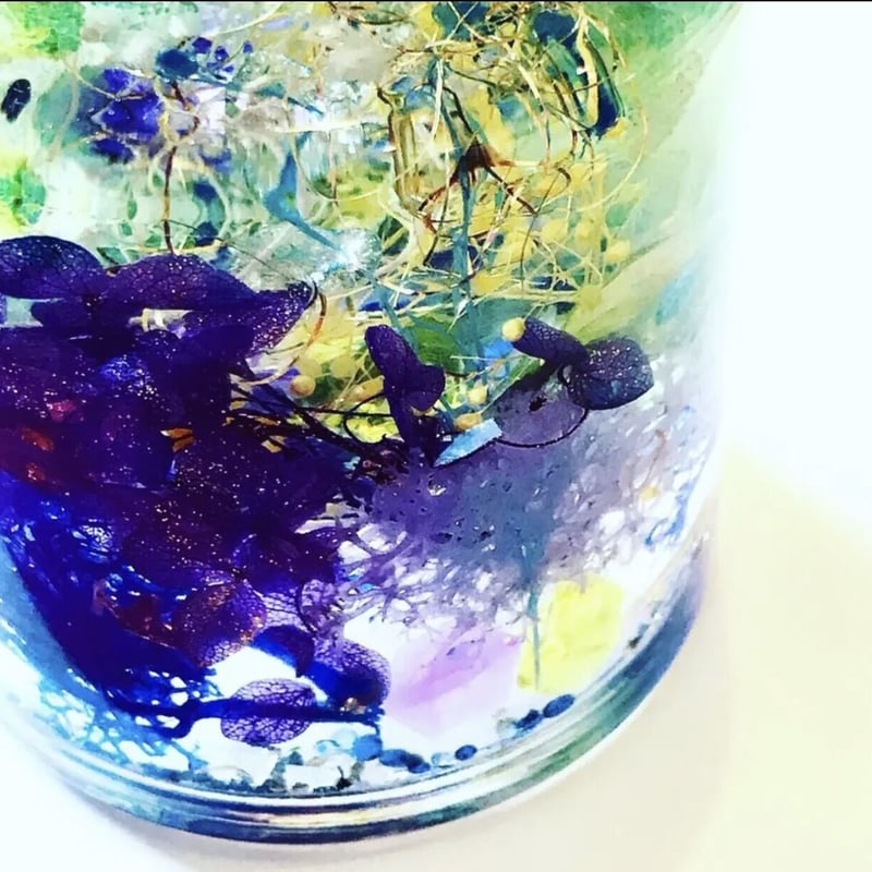 星屑の森』プリザーブドフラワーとクリスタルのメルヘンハー