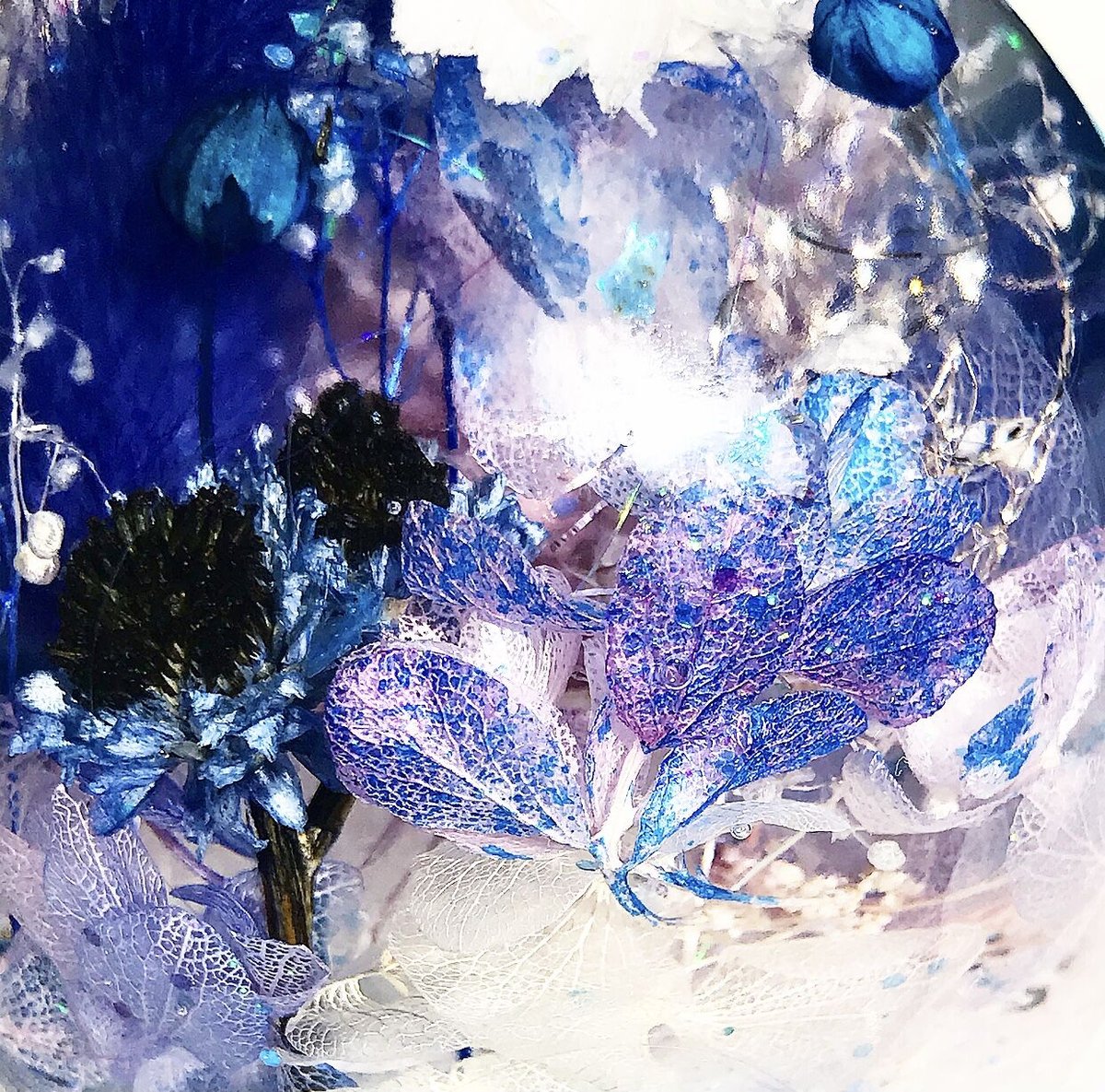 期間限定『真夜中の森』プリザーブドフラワーとクリスタルの 期間限定『真夜中の森』プリザーブドフラワーとクリスタルの