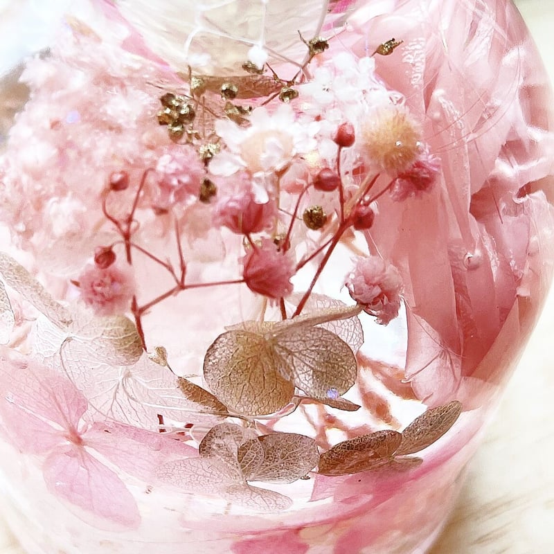 期間限定*『宝石の森〜純真のパール〜』プリザーブドフラワーと