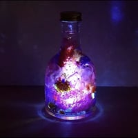 『夕陽の森』プリザーブドフラワーとクリスタルのメルヘンハーバリウムライト