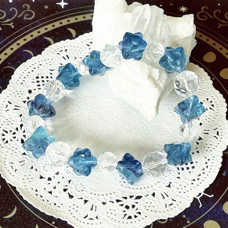 美品☆CADEAUX天然石ブレスレット 星屑の腕輪』星と光の天然石のブレスレット | シリウス ONLINE SHOP