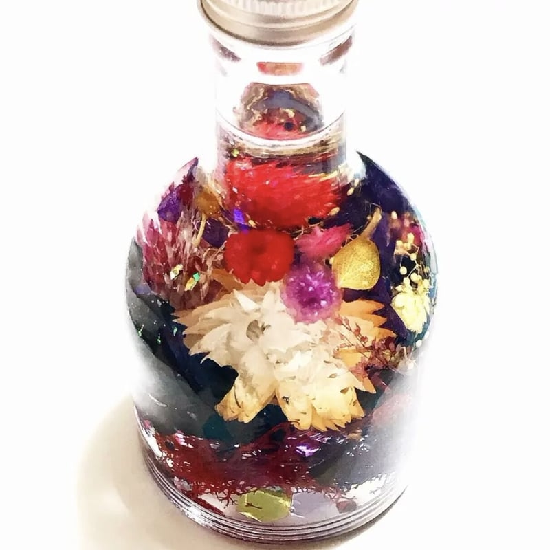 花火の森』プリザーブドフラワーとクリスタルのメルヘンハーバリウム