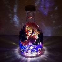 『花火の森』プリザーブドフラワーとクリスタルのメルヘンハーバリウムライト