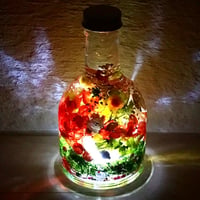 期間限定*『クリスマスの森』プリザーブドフラワーとクリスタルのメルヘンハーバリウムライト