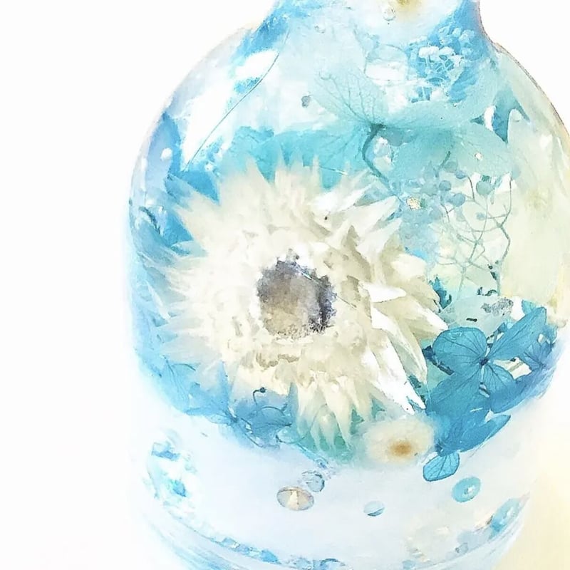 大空の森』プリザーブドフラワーとクリスタルのメルヘンハーバリウム