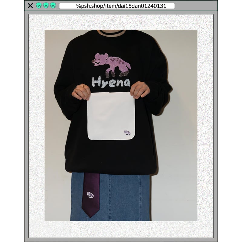 psh Hyena face towel / OPS-2405 BLACK | ％psh(ウ