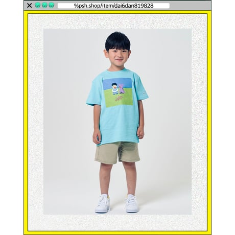 %psh wanikun kids tee  (ジミー大西【POPOUT】コラボ)　/　JO-OPS2203 WHITE