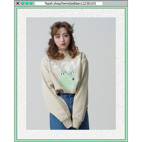 %psh HeM crew neck sweat(裏起毛)　/　HM-OPS2202 STONE BLUE