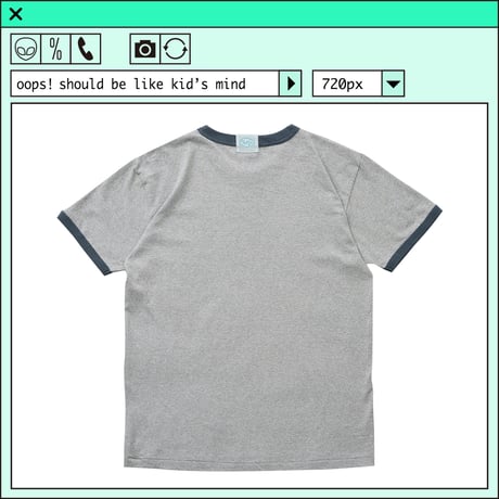 ％psh Orion Beer ringer tee　/　OR-OPS2401 GRAY×DENIM