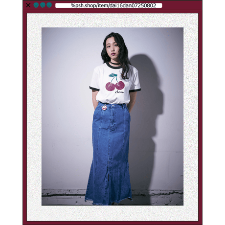 %psh cherry ringer tee　/　OPS-2501 BURGUNDY