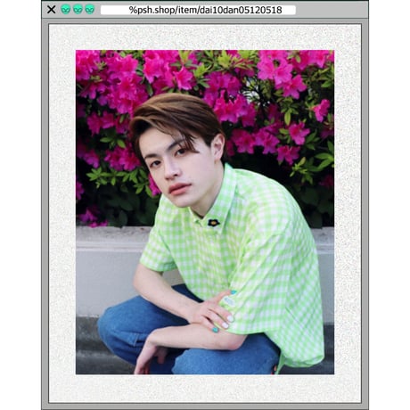 %psh retro flower polo shirt　/　OPS-2302 LAVENDER