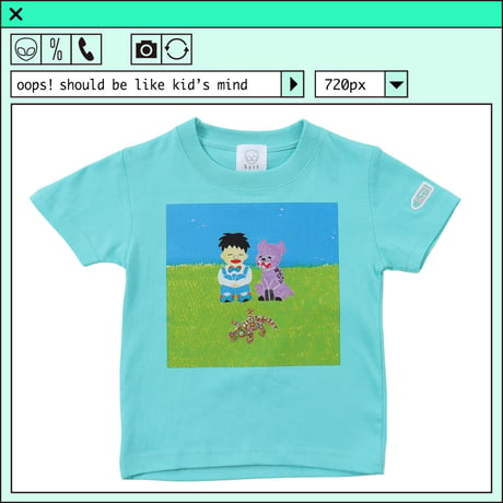 %psh wanikun kids tee  (ジミー大西【POPOUT】コラボ)　/　JO-OPS2203 MINT