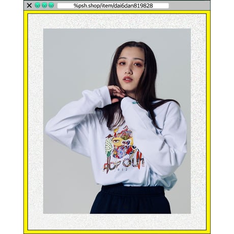 %psh 2012 collage long sleeve tee  (ジミー大西【POPOUT】コラボ)　/　JO-OPS2205 BLACK
