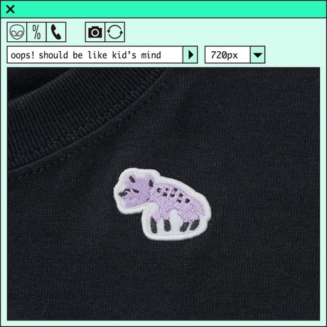 %psh Hyena long sleeve tee　/　OPS-2402 BLACK