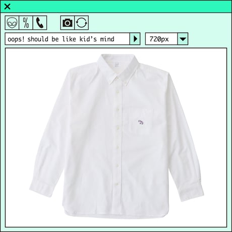 %psh Hyena Long Sleeve Shirt　/　OPS-2201 WHITE