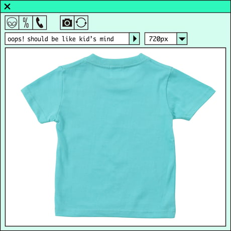 %psh wanikun kids tee  (ジミー大西【POPOUT】コラボ)　/　JO-OPS2203 MINT