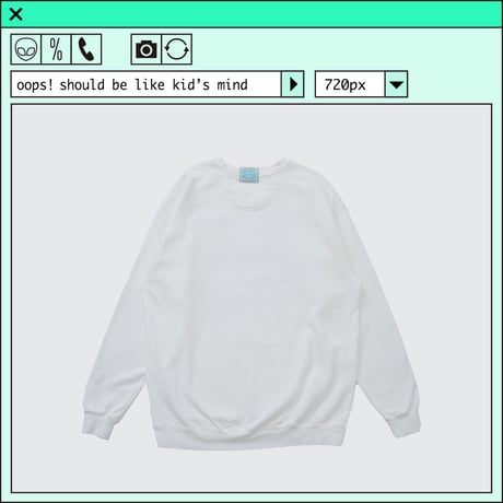 ％psh SPAM® Brand sweat　/　SPA-OPS2401 WHITE