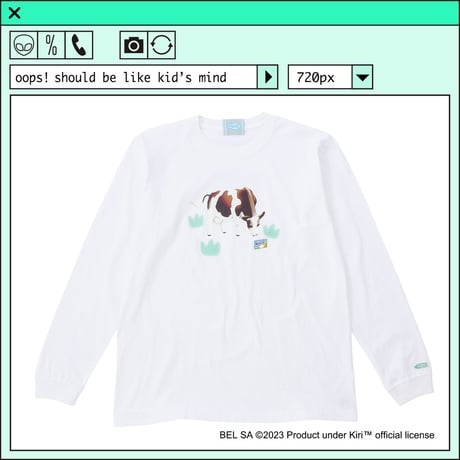 %psh Kiri™ long sleeve tee　/　KIR-OPS2301 WHITE