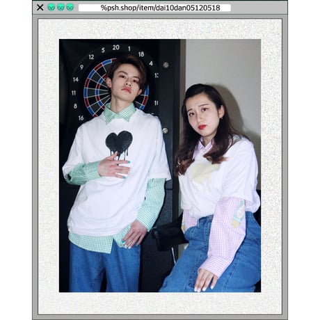 %psh retro crayon art tee　/　OPS-2303 BEIGE