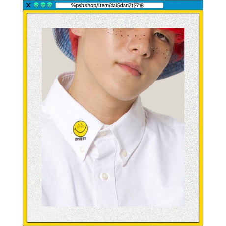 %psh smiley shirt　/　SF-OPS2203 BLUE