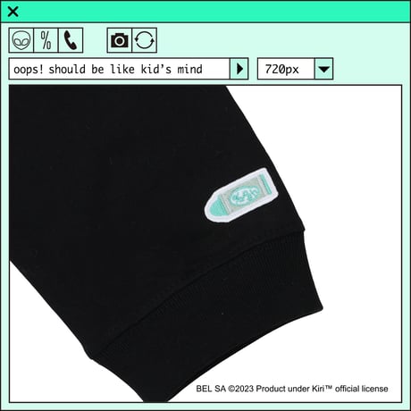 %psh Kiri™ long sleeve tee　/　KIR-OPS2301 BLACK
