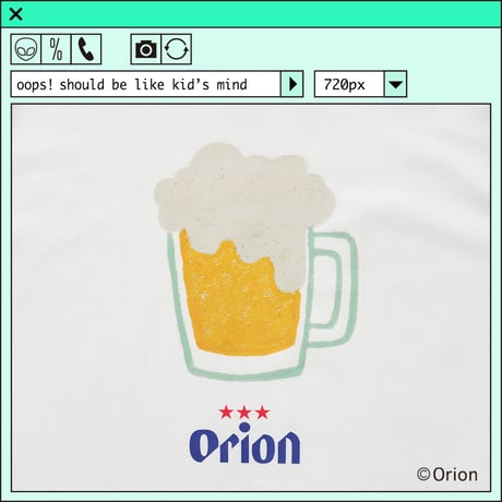％psh Orion Beer raglan tee　/　OR-OPS2402 WHITE×NAVY