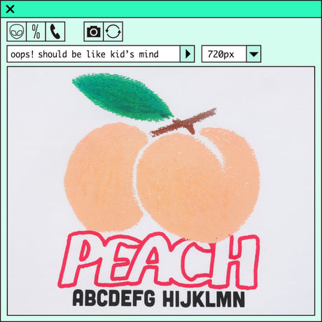 %psh crayon peach raglan tee　/　OPS-2306 WHITE IVY GREEN