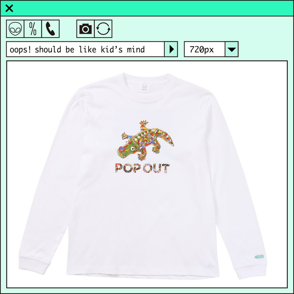 psh WANIKUN long sleeve tee (ジミー大西【POPOUT】コラボ)