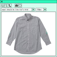 %psh crayon long sleeve shirt　/　OPS-2301 MINT BLACK