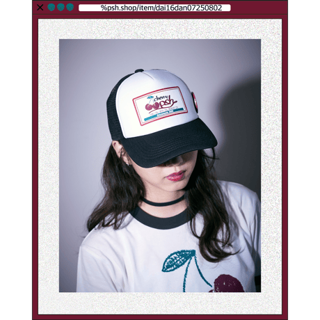 %psh cherry cap　/　OPS-2503 BURGUNDY×WHITE