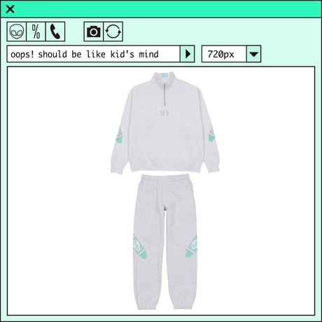 %psh crayon sweat pants 　/　OPS-2309 ASH