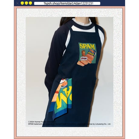 ％psh SPAM® Brand bandana　/　SPA-OPS2404 NAVY