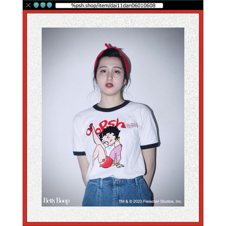 %psh Betty Boop™ ringer tee / BEB-OPS2301 RED