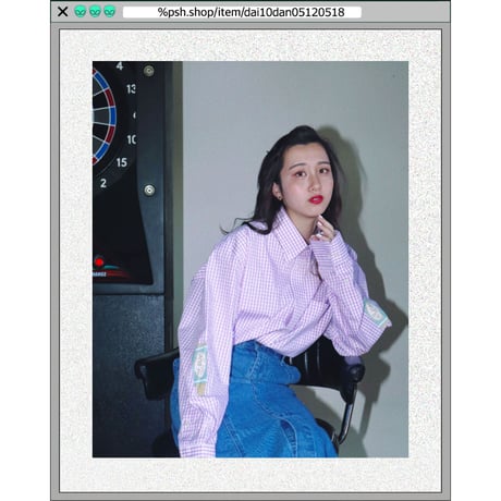 %psh crayon long sleeve shirt　/　OPS-2301 MINT BLACK