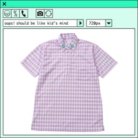 %psh retro flower polo shirt　/　OPS-2302 LAVENDER