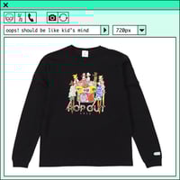 %psh 2012 collage long sleeve tee  (ジミー大西【POPOUT】コラボ)　/　JO-OPS2205 BLACK